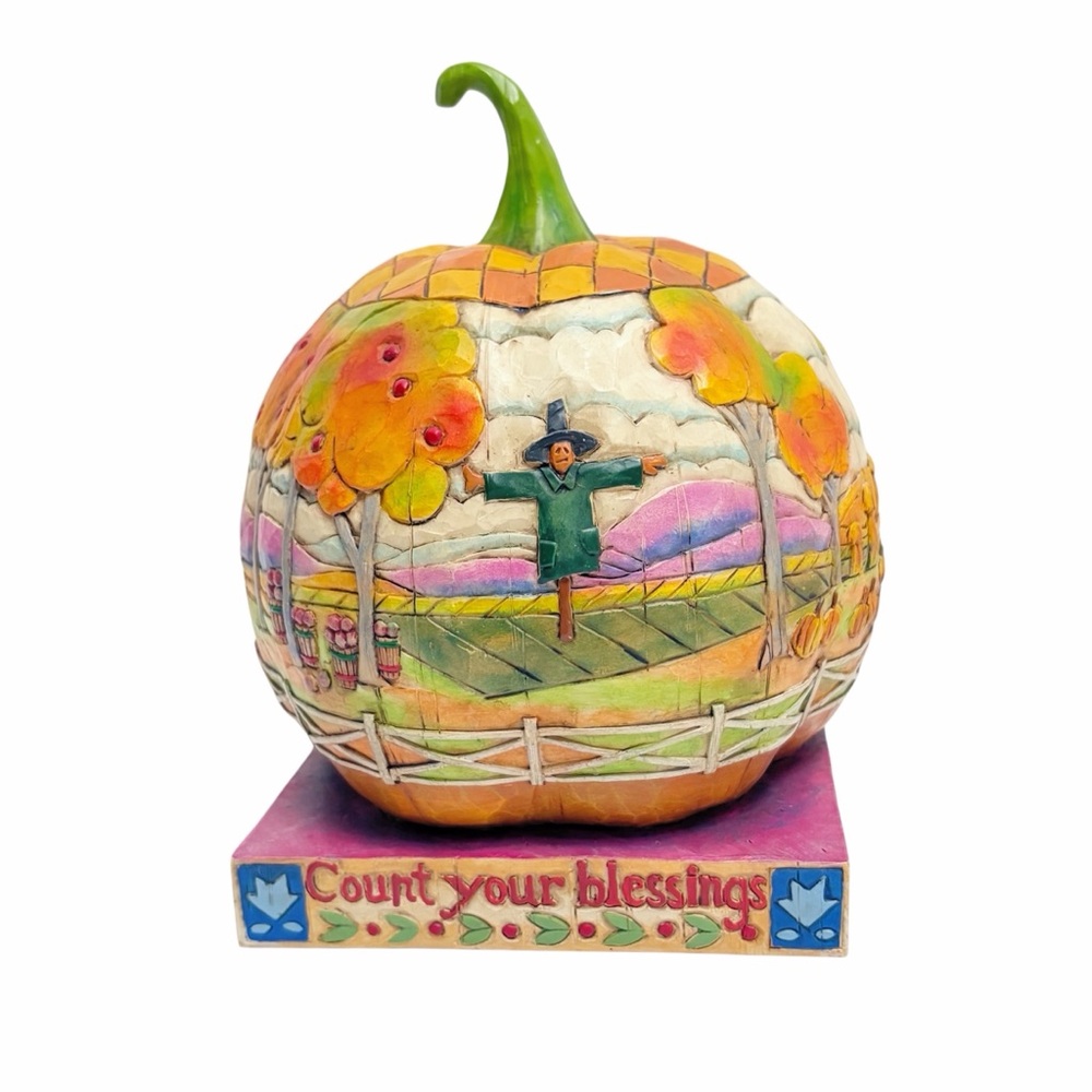 Jim Shore | Count Your Blessings Pumpkin with Original Box Fall Thanksgiving